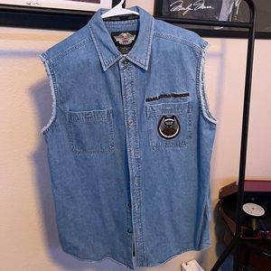 Cut off denim Harley Davidson